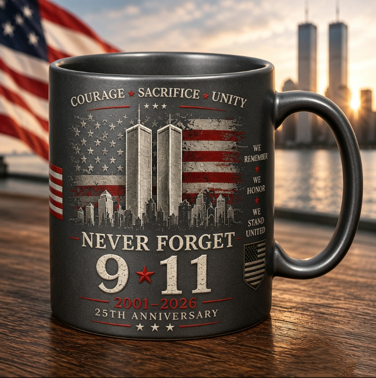 9/11 Memorial Tribute Mug | Never Forget September 11, 2001