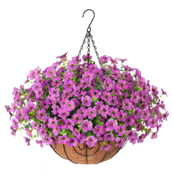 Last Day Promotion! 🔥 Simulated Hanging Flower Basket - 💐Mixed Color
