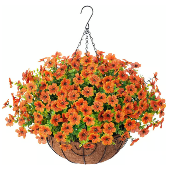 Last Day Promotion! 🔥 Simulated Hanging Flower Basket - 💐Mixed Color