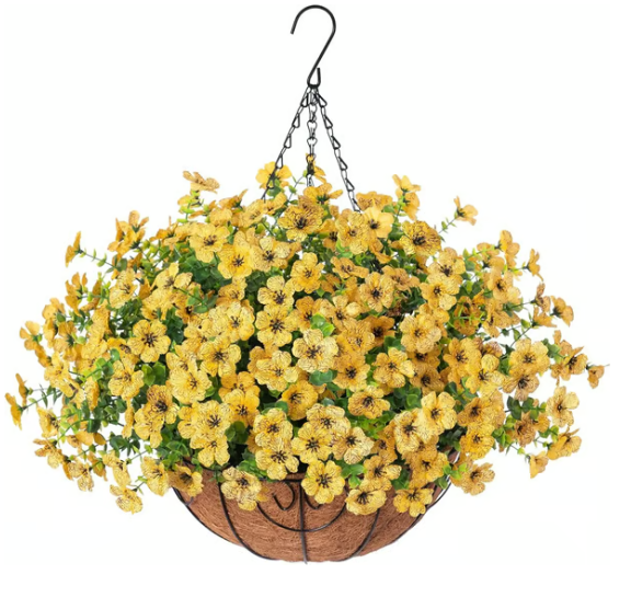 Last Day Promotion! 🔥 Simulated Hanging Flower Basket - 💐Mixed Color