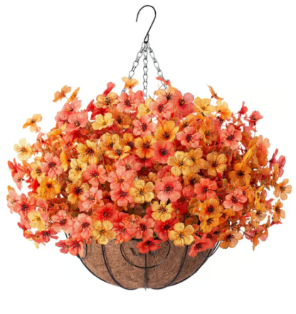 Last Day Promotion! 🔥 Simulated Hanging Flower Basket - 💐Mixed Color