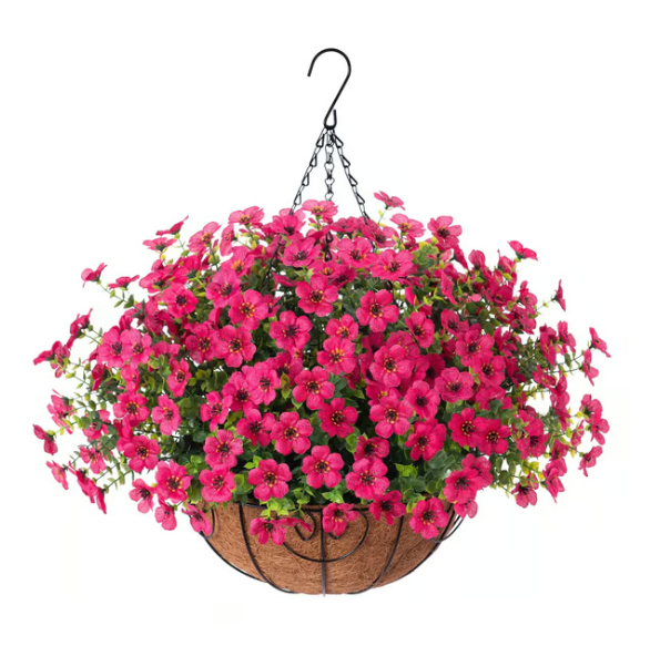 Last Day Promotion! 🔥 Simulated Hanging Flower Basket - 💐Mixed Color