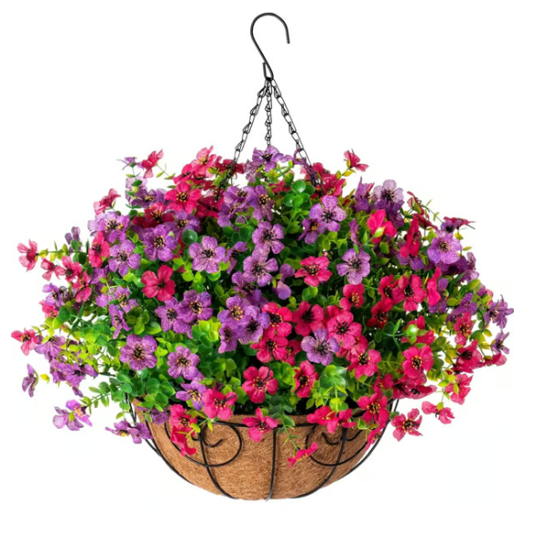 Last Day Promotion! 🔥 Simulated Hanging Flower Basket - 💐Mixed Color
