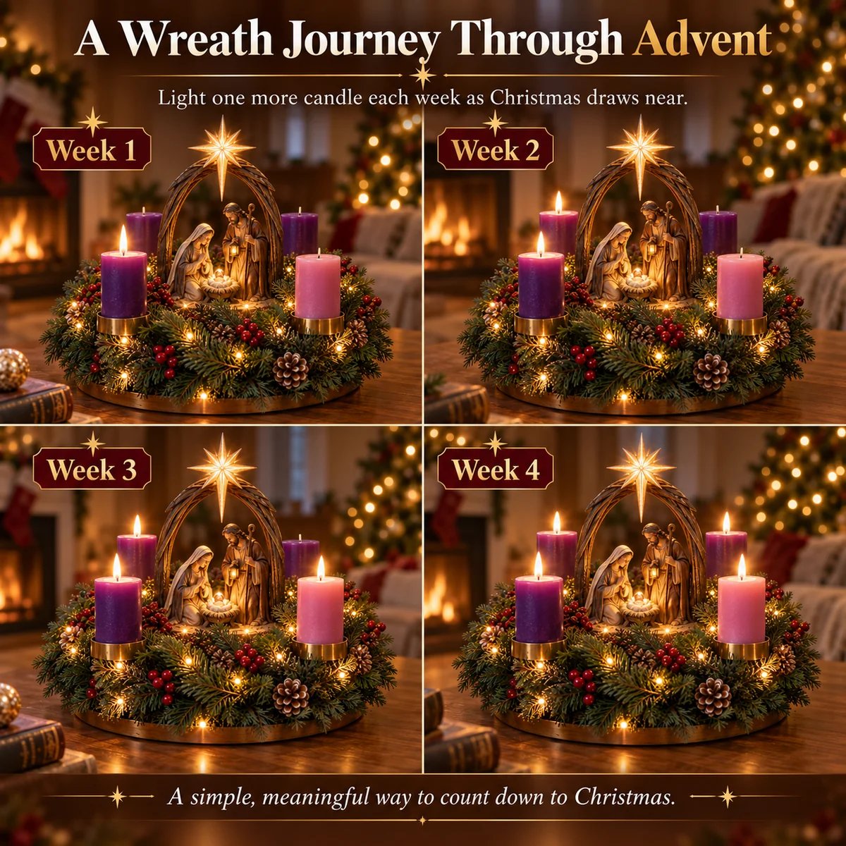 Four week Advent wreath journey