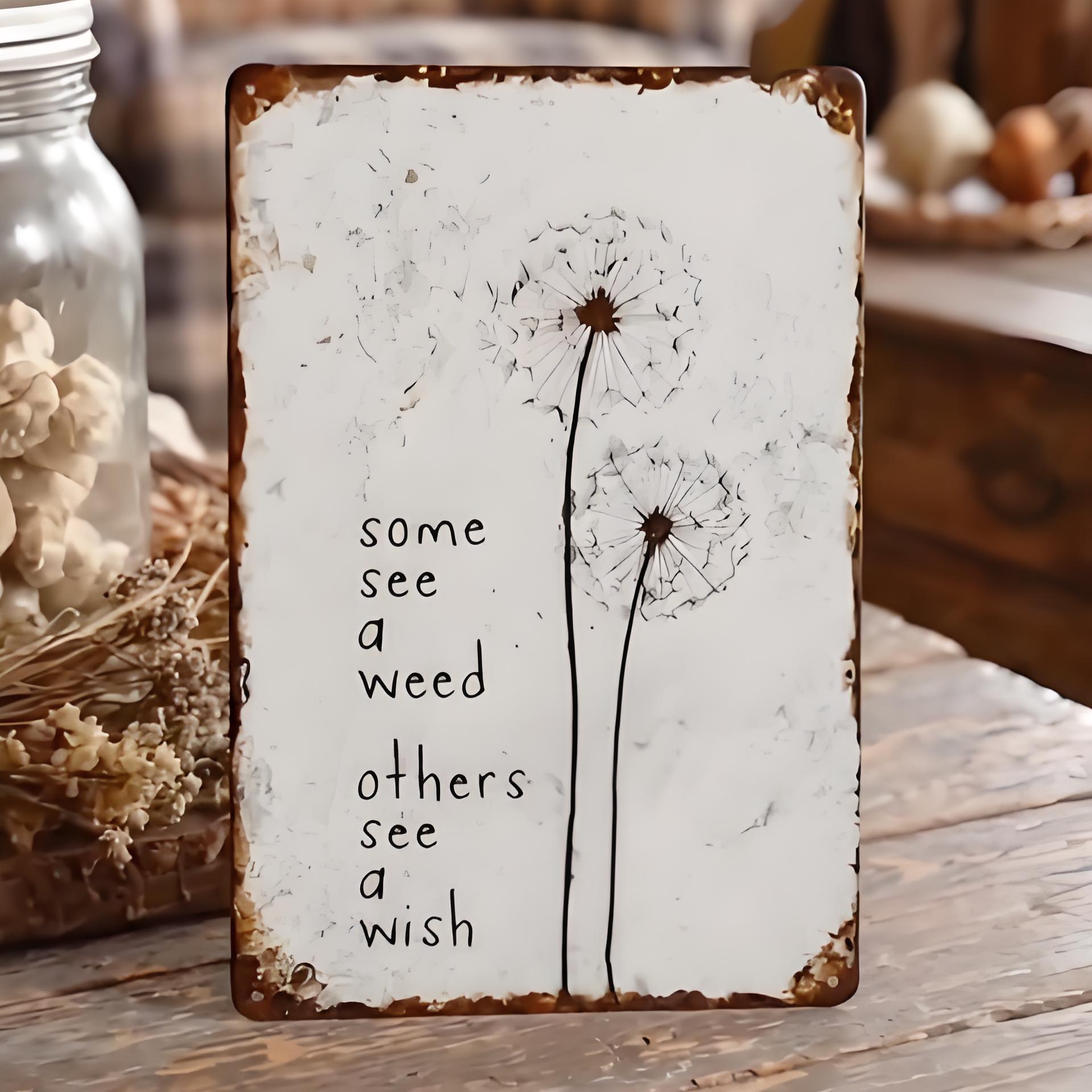 Dandelion Wish Metal Sign – A Meaningful Gift for Mom, Daughter or Anyone Who Needs a Little Hope