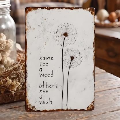 Dandelion Wish Metal Sign – A Meaningful Gift for Mom, Daughter or Anyone Who Needs a Little Hope