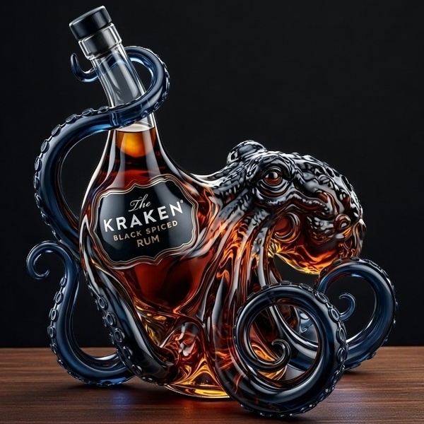 The Kraken Rum Edition 3D Octopus Bottle+Cup