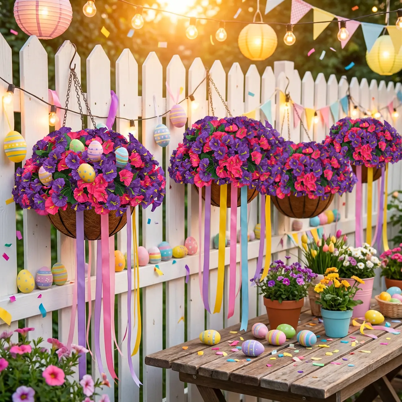 Bundles Artificial Geranium Flowers For Outdoors