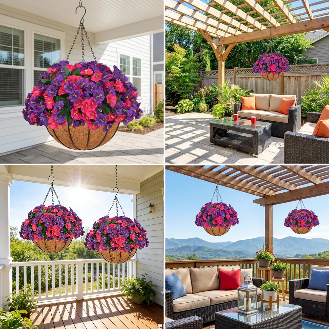 Bundles Artificial Geranium Flowers For Outdoors