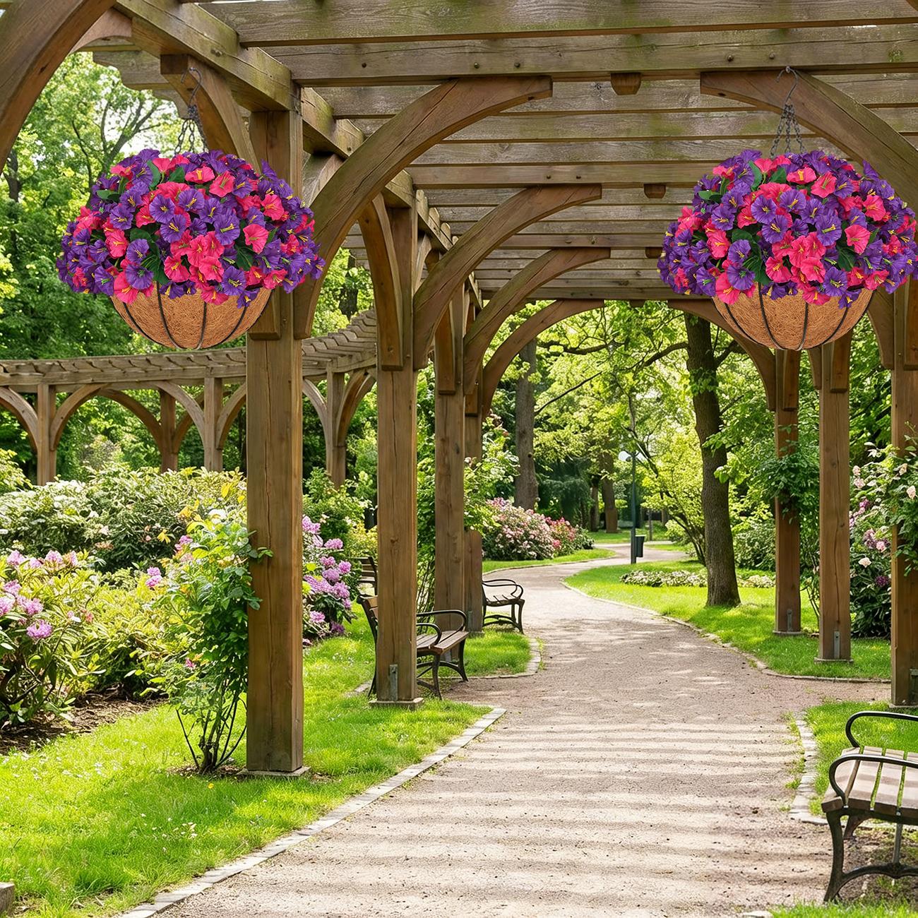 Bundles Artificial Geranium Flowers For Outdoors