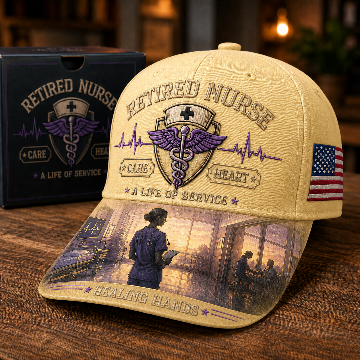 🔥Retired Nurse Healing Hands Commemorative Cap