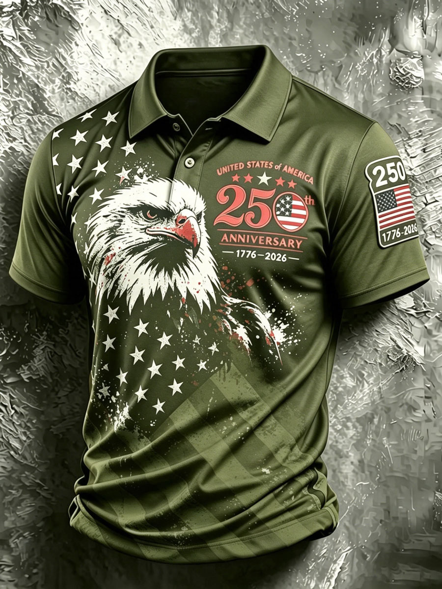 Men'S 250Th Anniversary Printed Casual T-Shirt