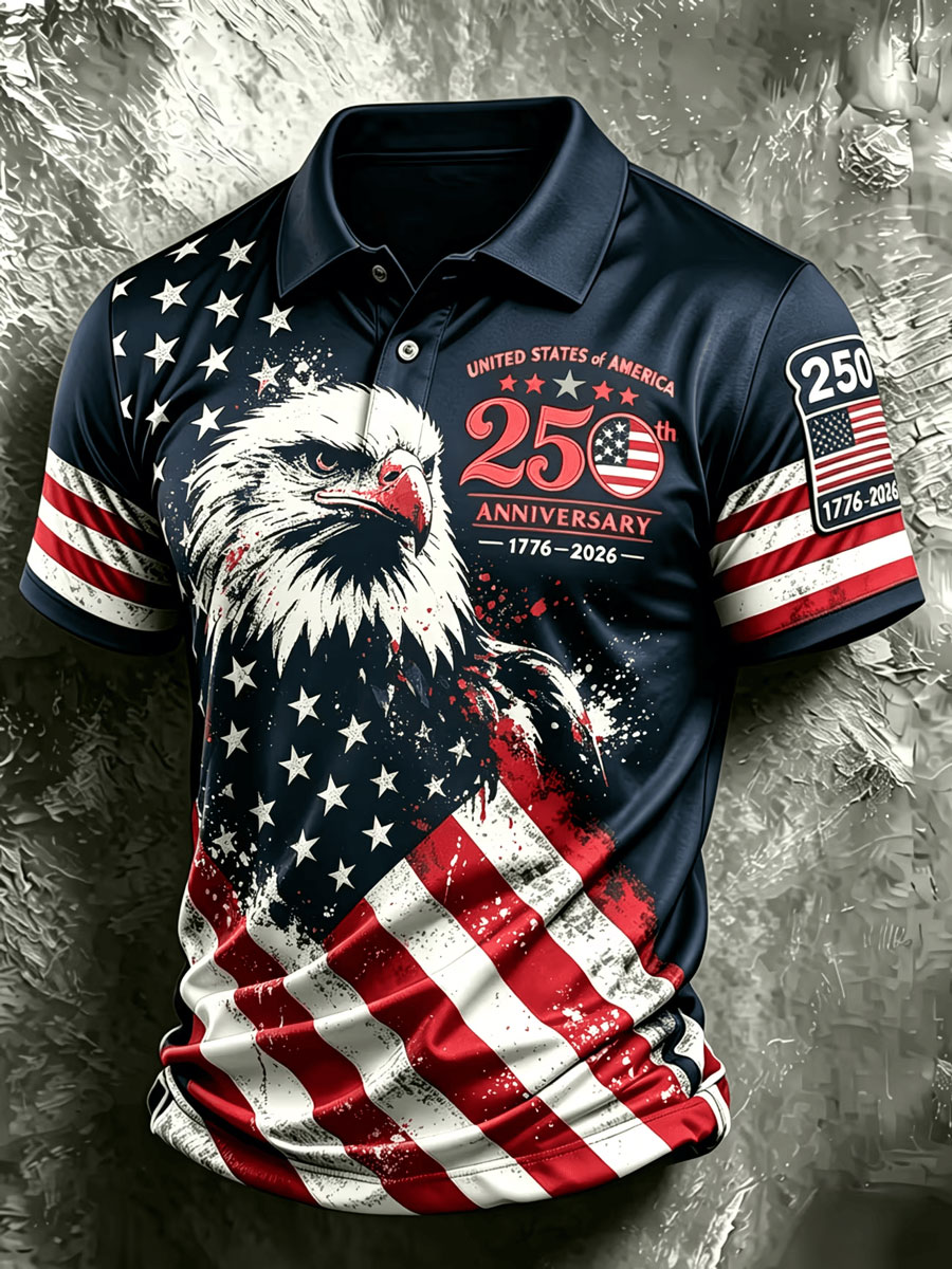 Men'S 250Th Anniversary Printed Casual T-Shirt