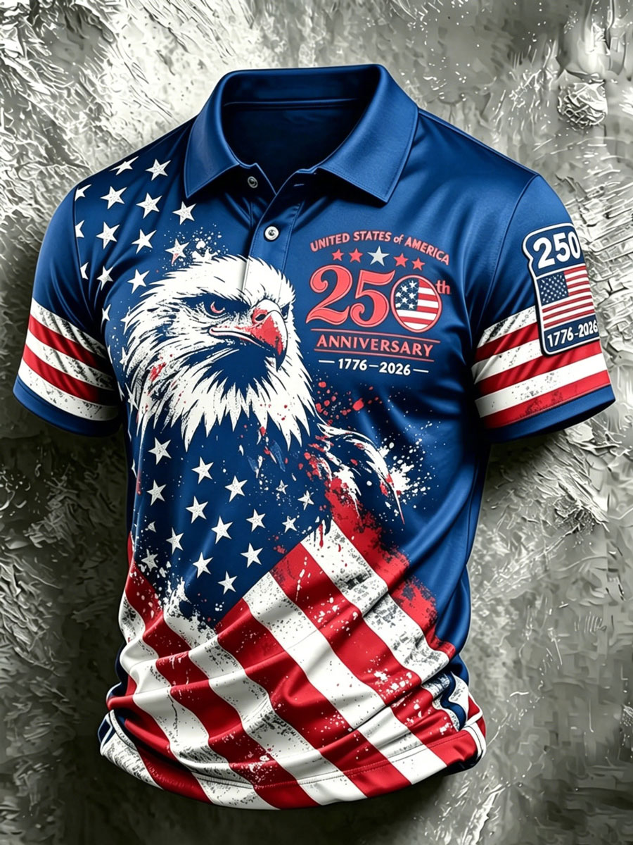 Men'S 250Th Anniversary Printed Casual T-Shirt