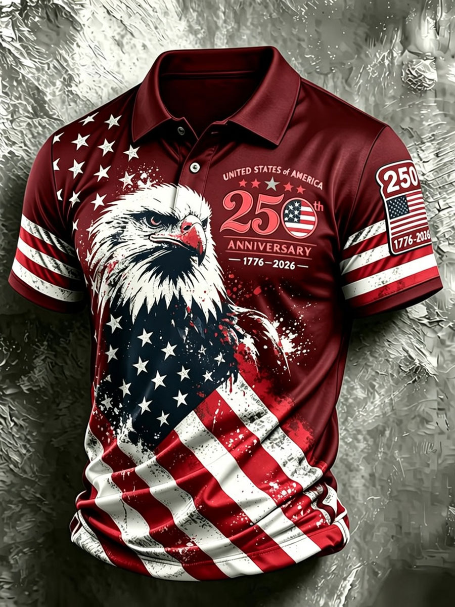 Men'S 250Th Anniversary Printed Casual T-Shirt
