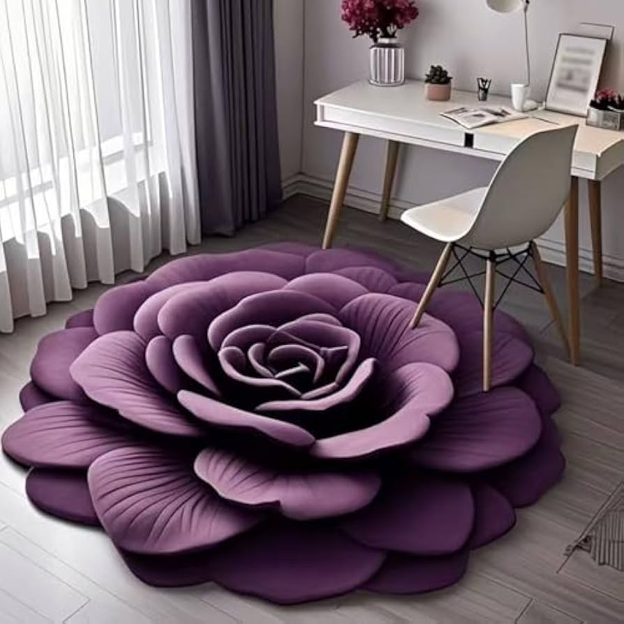 3D Floral Plush & Diatomaceous Earth Floor Mat