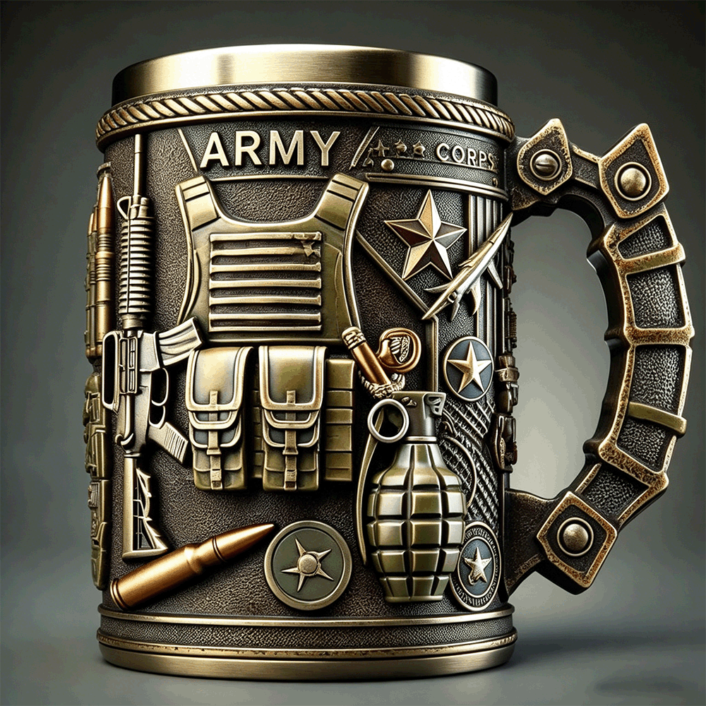 Military 3D Resin Coffee Mug