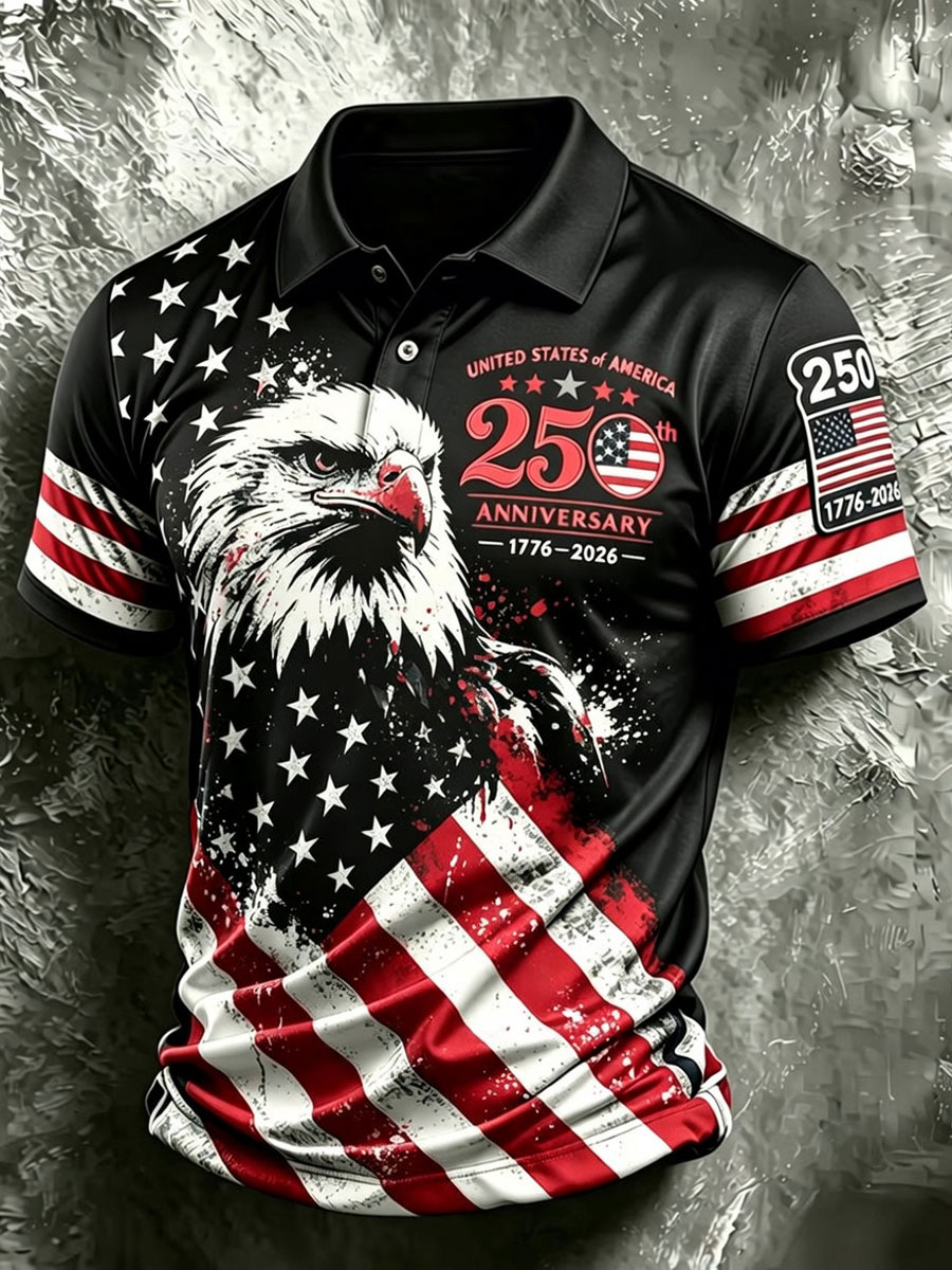 Men'S 250Th Anniversary Printed Casual T-Shirt