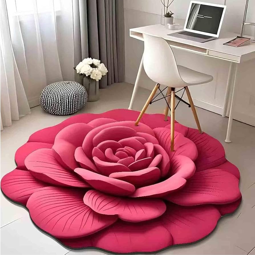 3D Floral Plush & Diatomaceous Earth Floor Mat