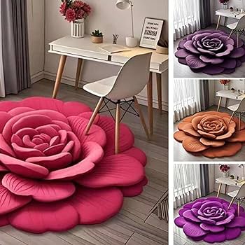 3D Floral Plush & Diatomaceous Earth Floor Mat