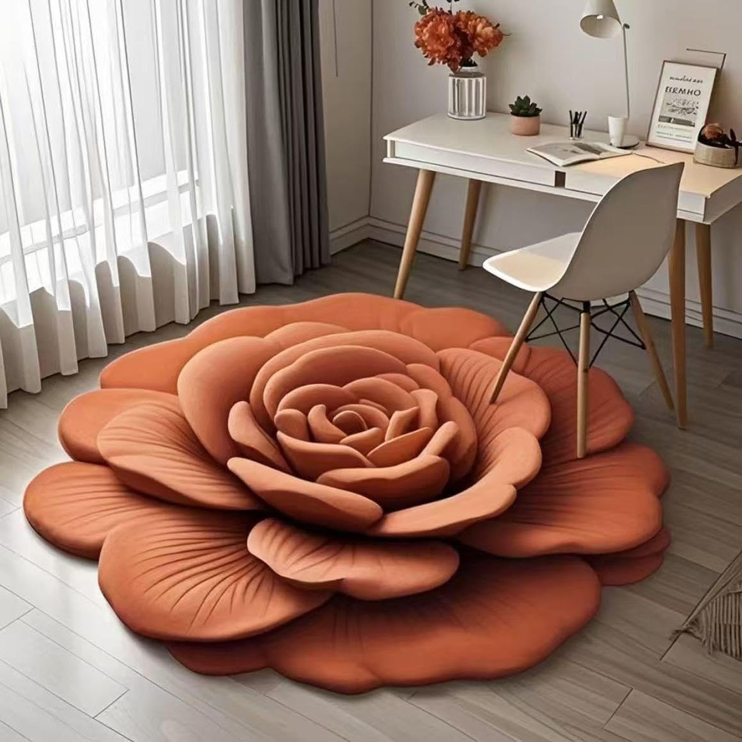 3D Floral Plush & Diatomaceous Earth Floor Mat