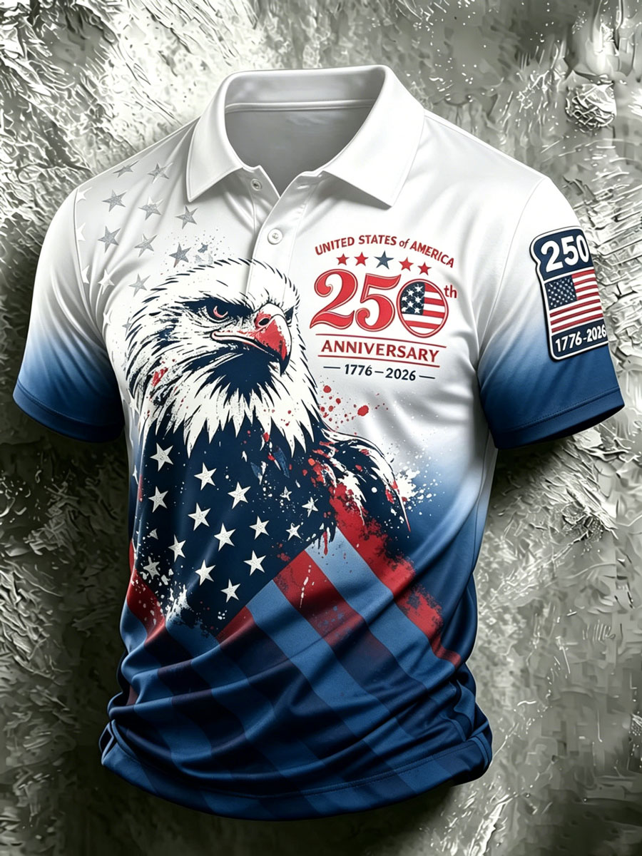 Men'S 250Th Anniversary Printed Casual T-Shirt