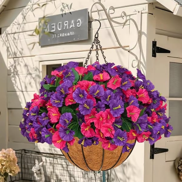 Bundles Artificial Geranium Flowers For Outdoors