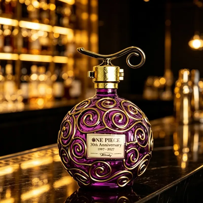 Unique Swirl Ball Whiskey Decanter, Creative Glass Liquor Bottle, Premium Decorative, Ideal Gift for Him, Man Cave & Bar Ornament, Home Bar Accessories