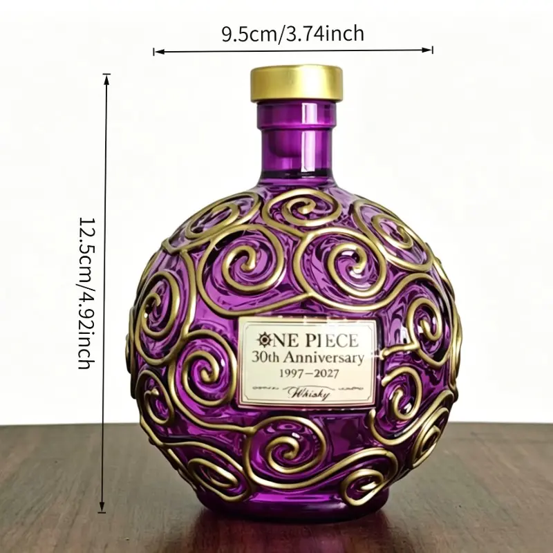 Unique Swirl Ball Whiskey Decanter, Creative Glass Liquor Bottle, Premium Decorative, Ideal Gift for Him, Man Cave & Bar Ornament, Home Bar Accessories