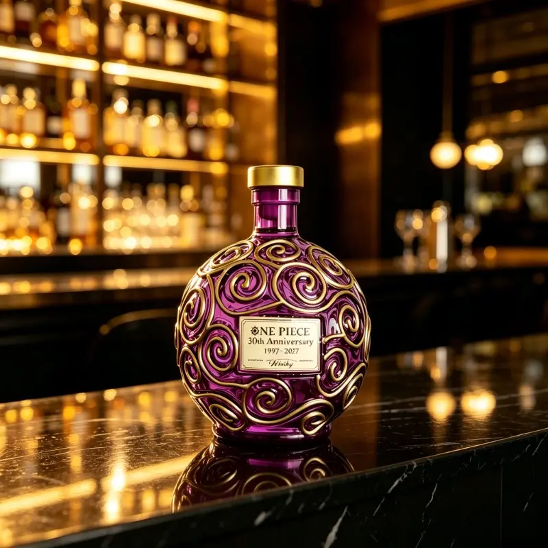 Unique Swirl Ball Whiskey Decanter, Creative Glass Liquor Bottle, Premium Decorative, Ideal Gift for Him, Man Cave & Bar Ornament, Home Bar Accessories