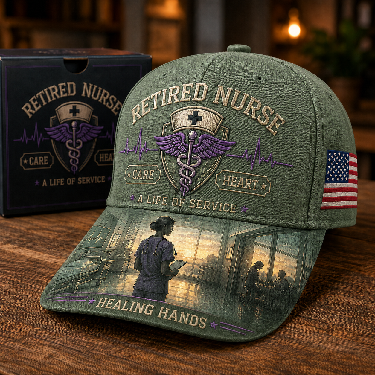 🔥Retired Nurse Healing Hands Commemorative Cap