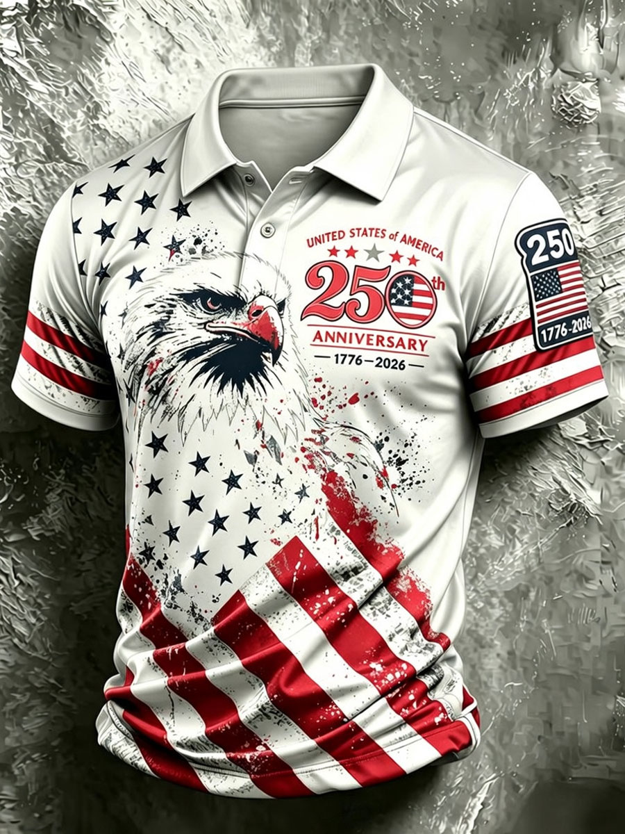 Men'S 250Th Anniversary Printed Casual T-Shirt