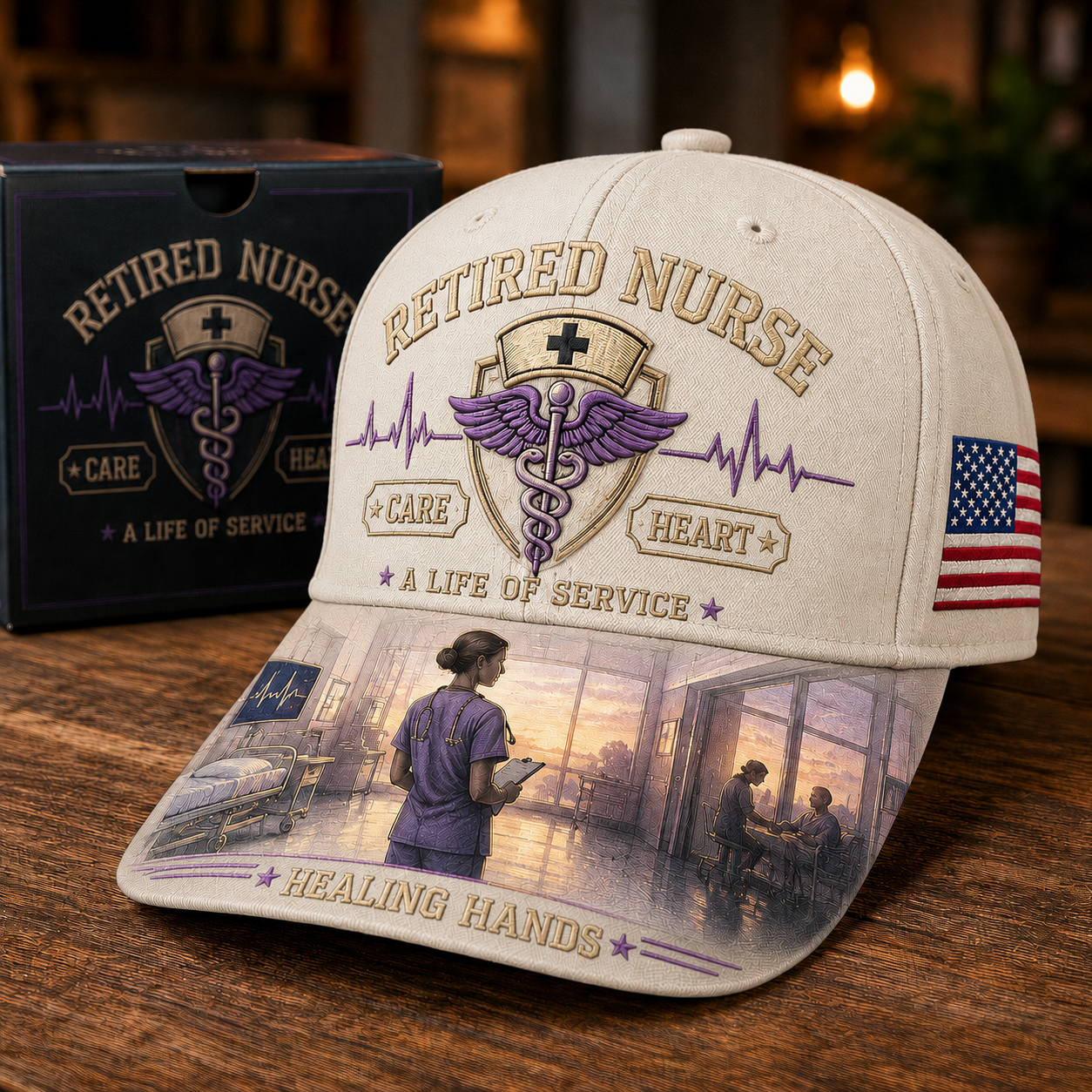 🔥Retired Nurse Healing Hands Commemorative Cap