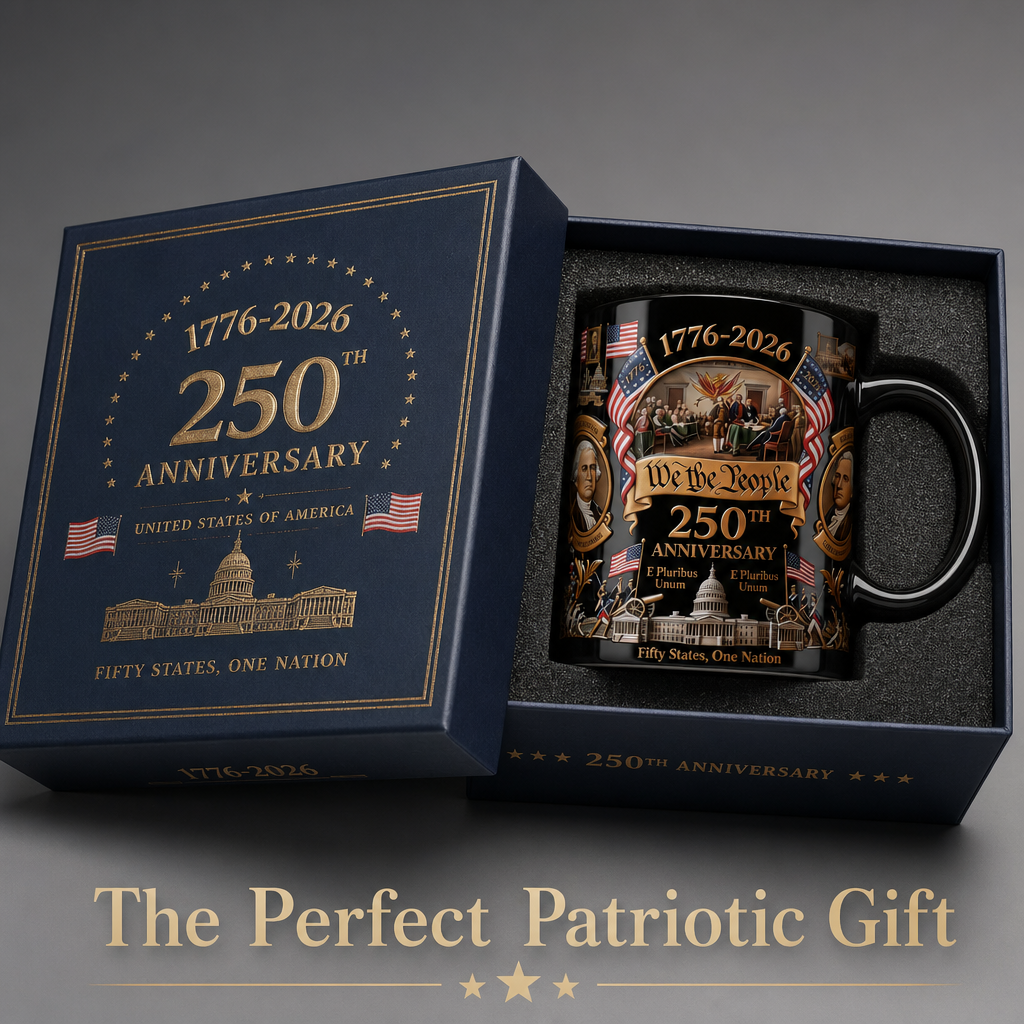 Mug inside its elegant keepsake packaging.