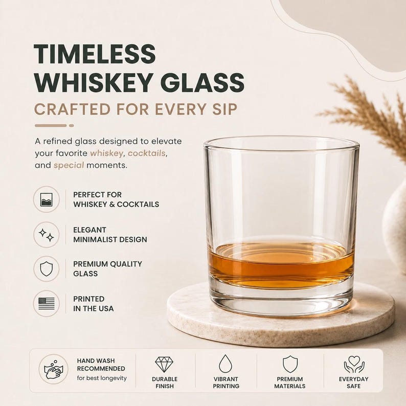 USA 250th Anniversary Patriotic Eagle Rocks Whiskey Glass