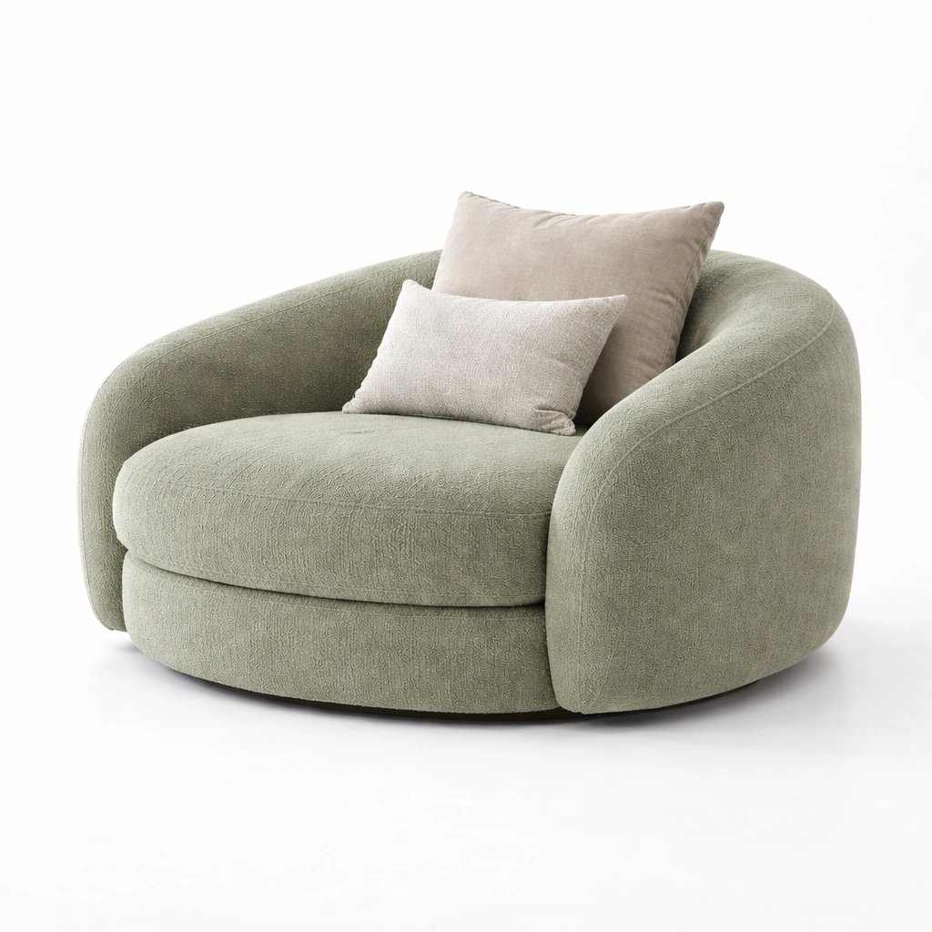 Kompakter Sessel Stoff Gruen-avlonera