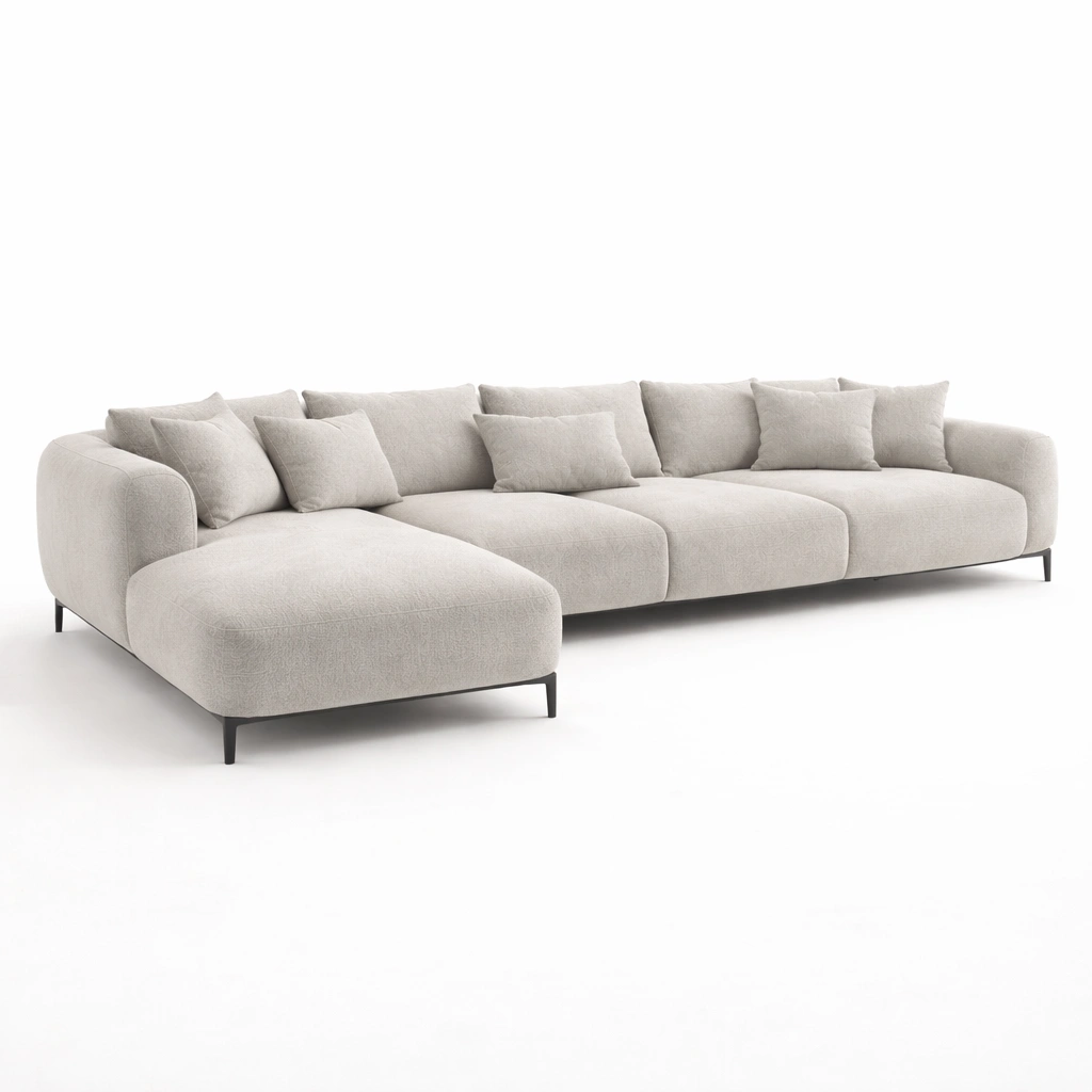 Sofa L Form Hellgrau-avlonera