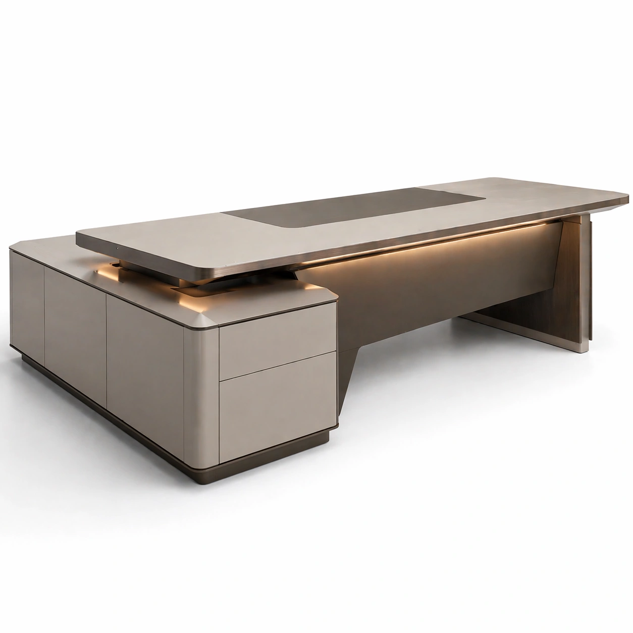 Schreibtisch Metall Silber-avlonera