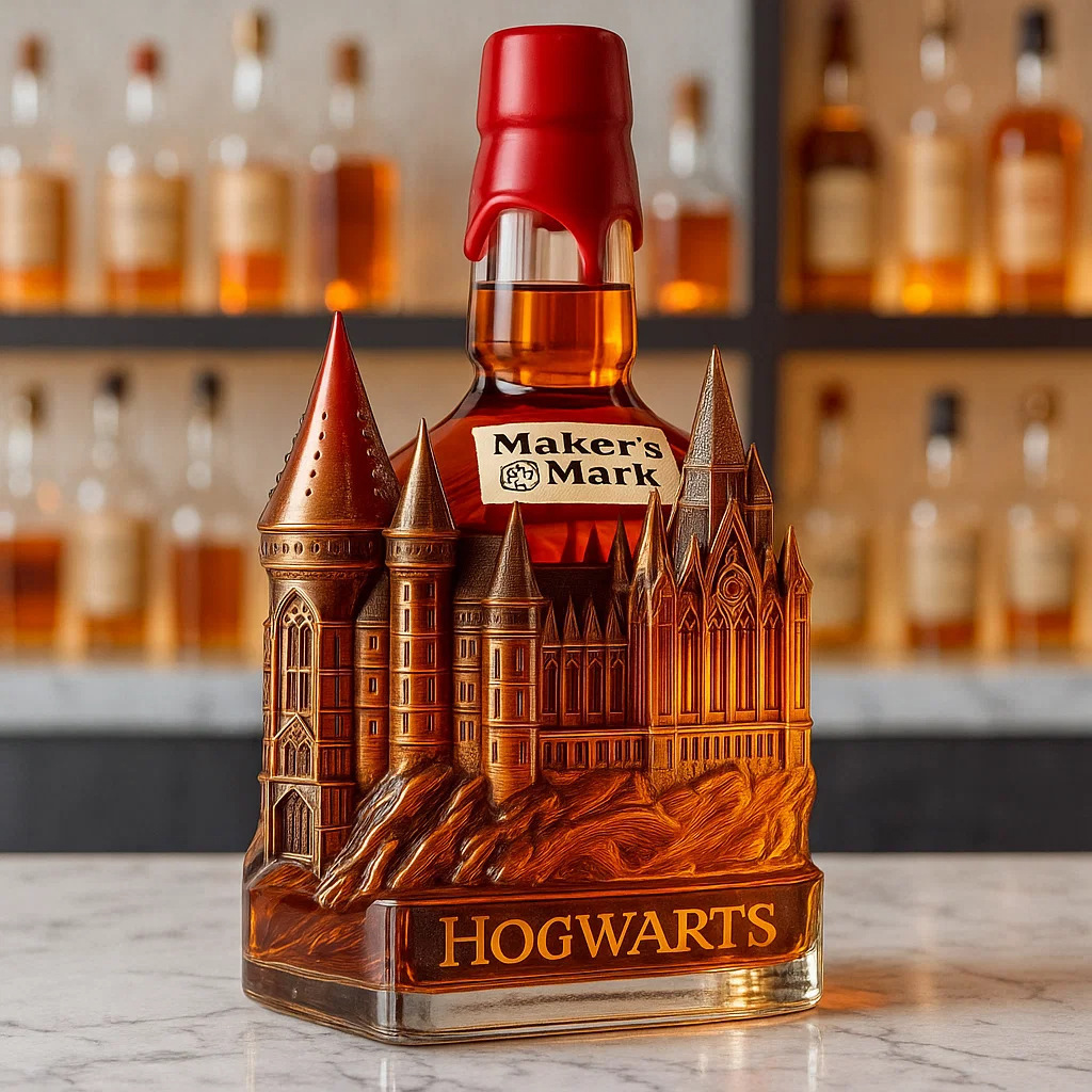 Hogwarts Castle Harry Potter Whiskey Bottle