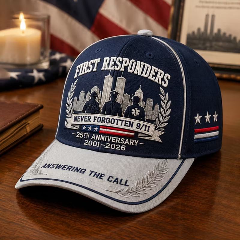 Never Forget 9/11 Memorial White Firefighter T-Shirt