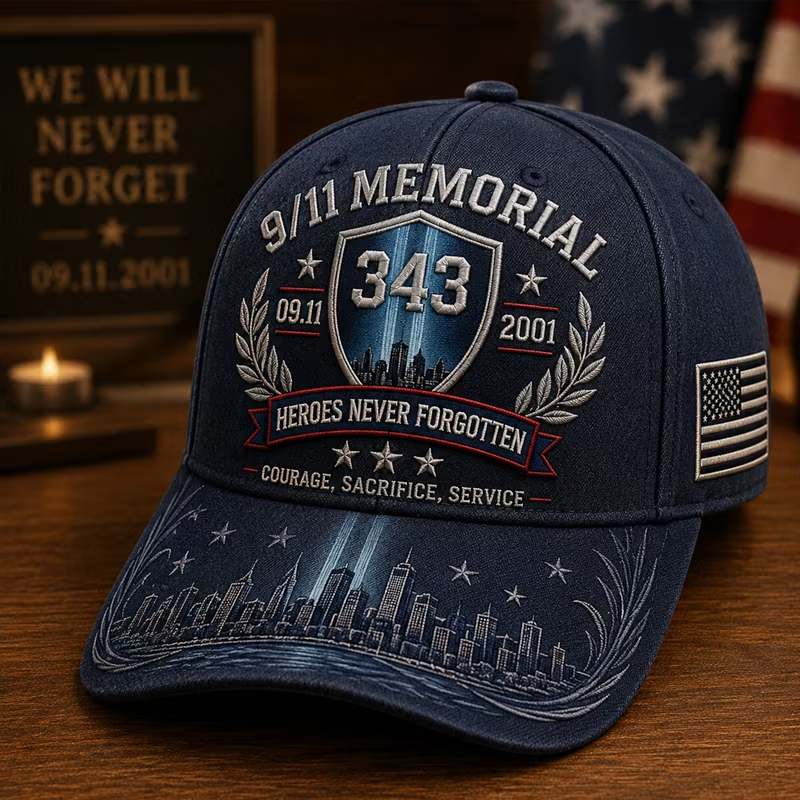 Never Forget 9/11 Memorial White Firefighter T-Shirt