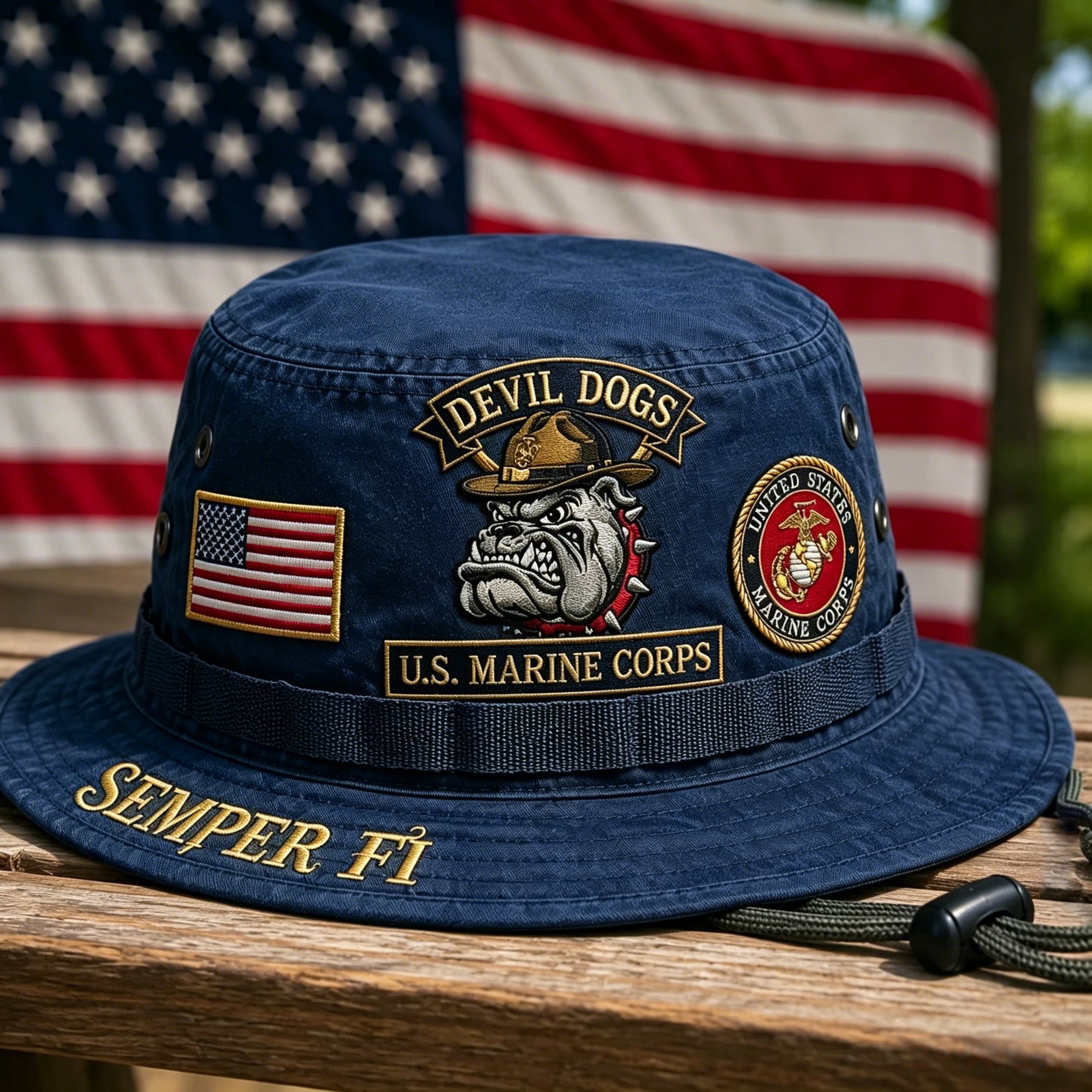 🇺🇸 Last Day Promo: 49% OFF -🐾U.S. Marine Corps Devil Dogs Tribute Boonie Hat
