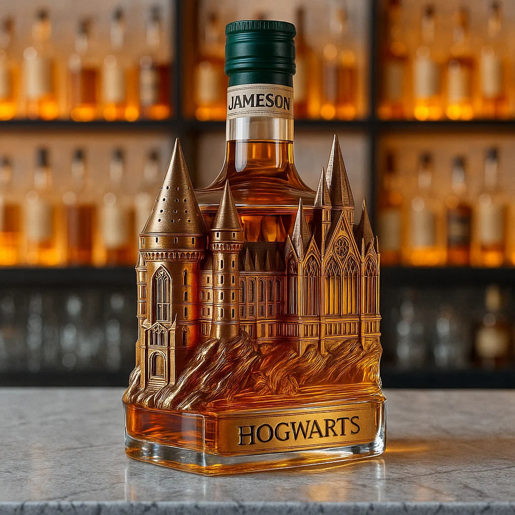 Hogwarts Castle Harry Potter Whiskey Bottle
