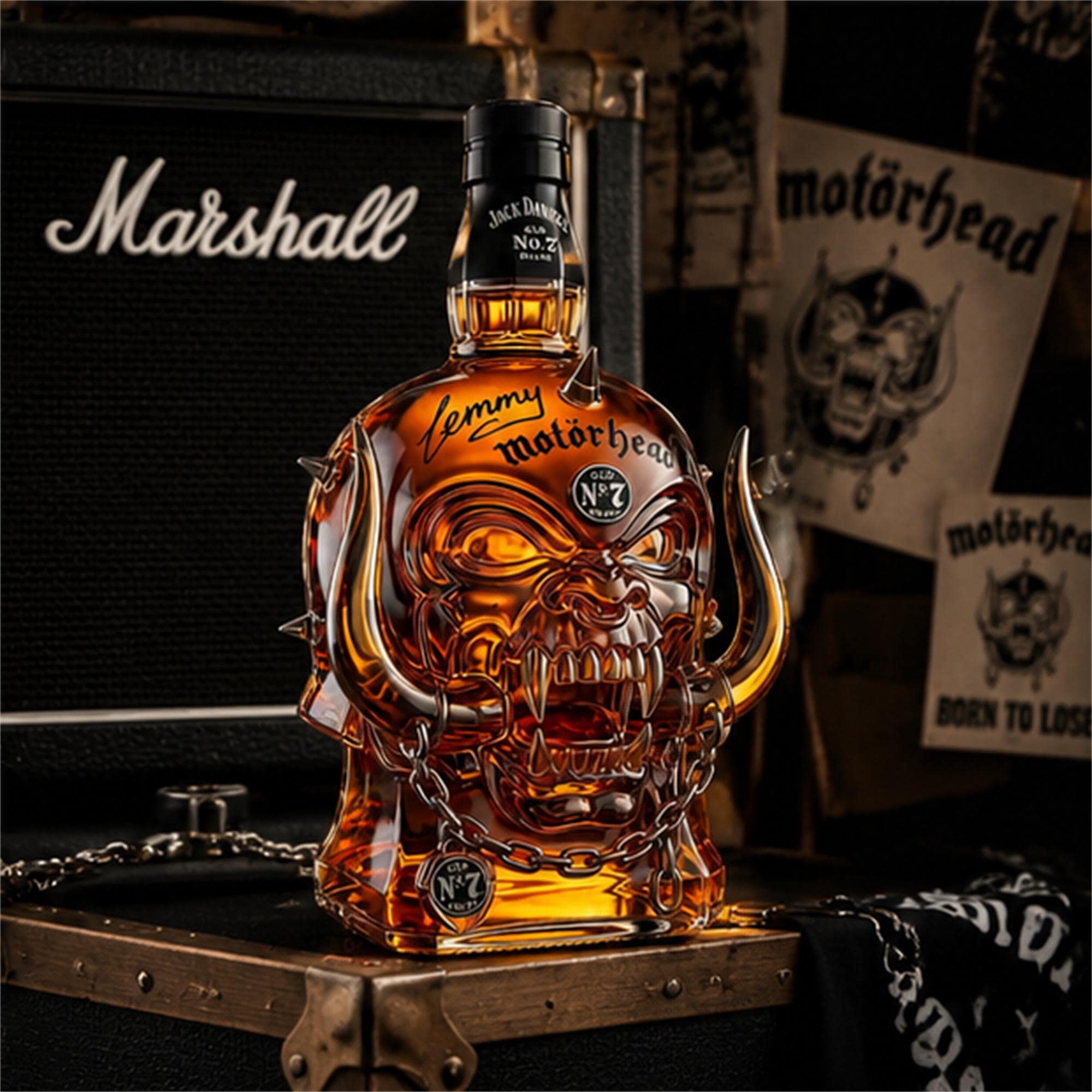 Motorhead Demon Skull Whiskey Decanter 🤘🔥