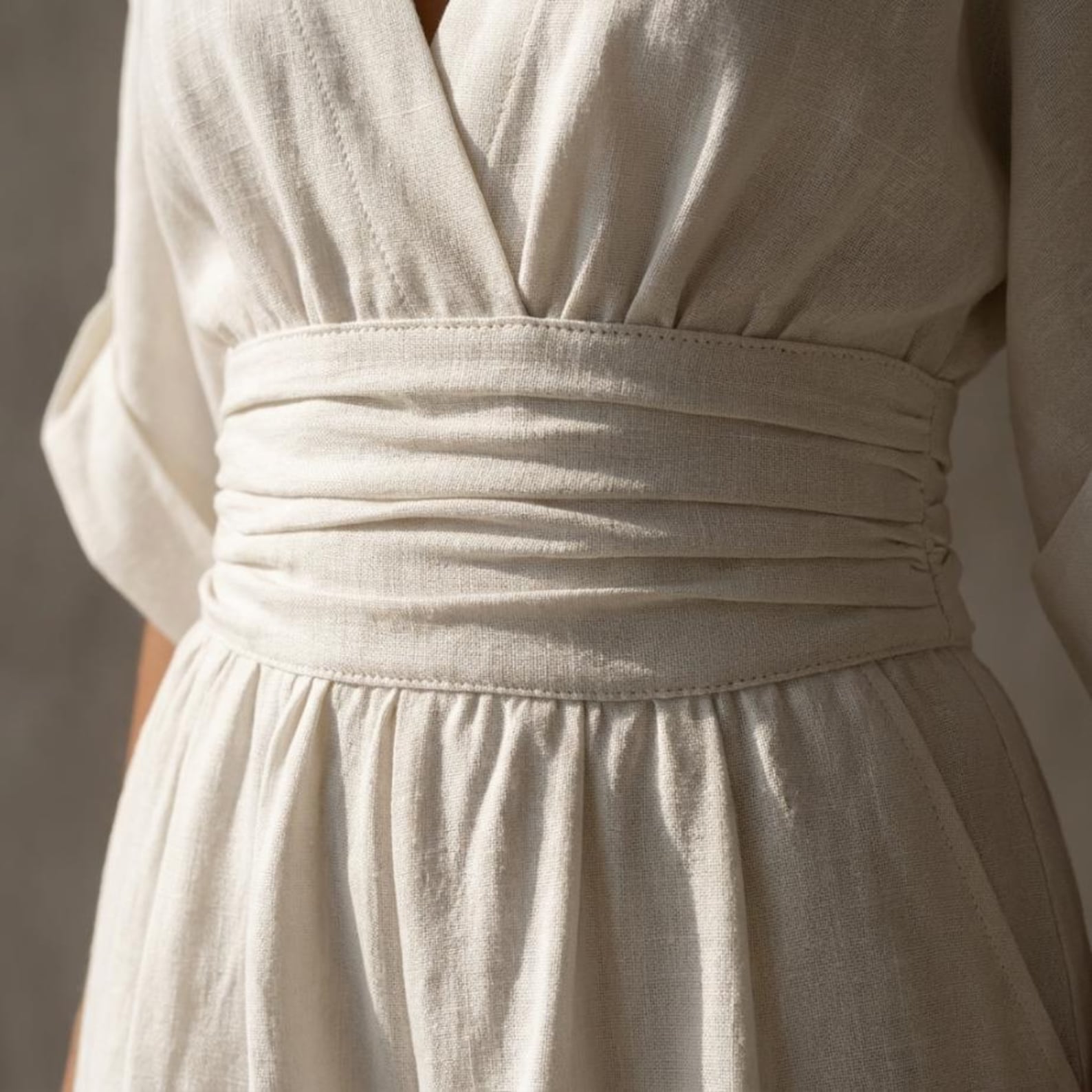 Women's Minimalist Cotton And Linen Wide-leg Pants Three-piece Set
