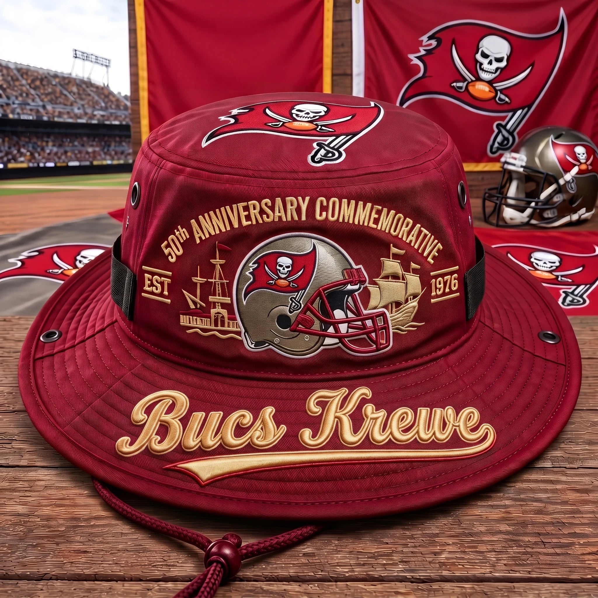Bucs Krewe 50th Anniversary Commemorative Boonie Hat