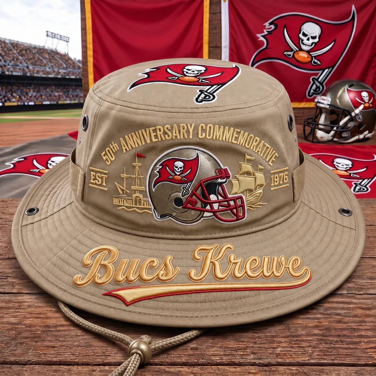 Bucs Krewe 50th Anniversary Commemorative Boonie Hat