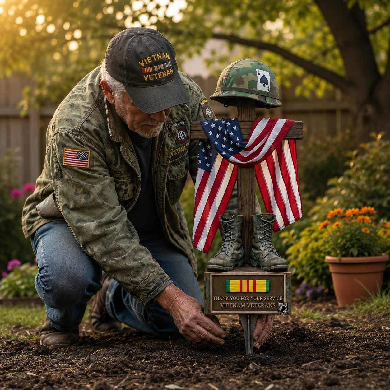 Vietnam Veteran Tribute Garden Stake