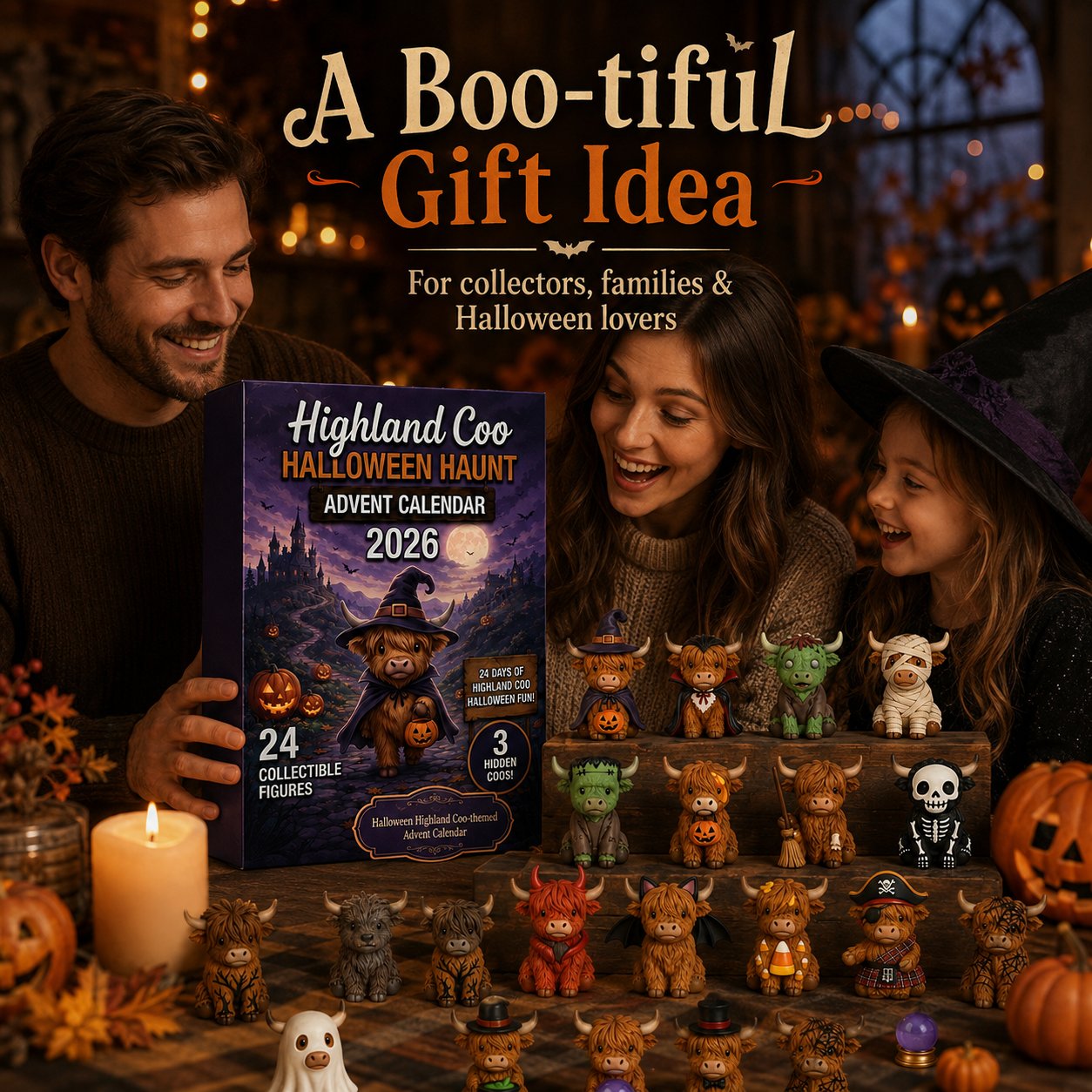 🎃 Highland Coo Halloween Advent Calendar 2026 – 27 Cute Collectible Figures Countdown Set🔥BUY 3 GET 1 FREE (Add 4 Pcs To Cart)