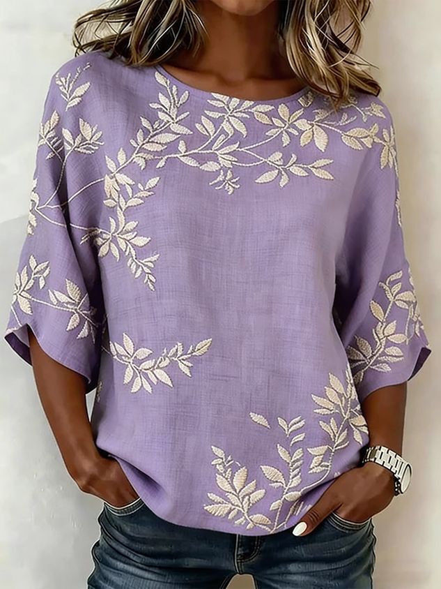 Loose Cotton And Linen Vintage Shirt